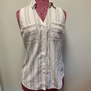 Express | Slim Sleeveless Collar Blouse